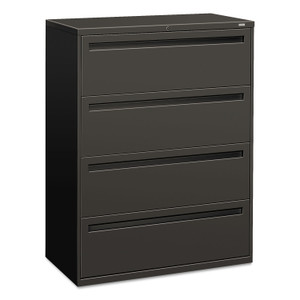 HON Brigade 700 Series Lateral File, 4 Legal/Letter-Size File Drawers, Charcoal, 42" x 18" x 52.5"
