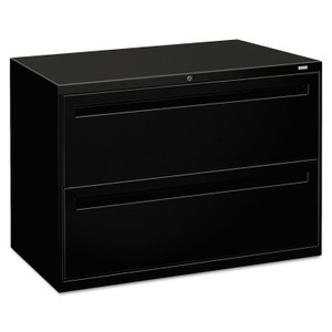 HON Brigade 700 Series Lateral File, 2 Legal/Letter-Size File Drawers, Black, 42" x 18" x 28"