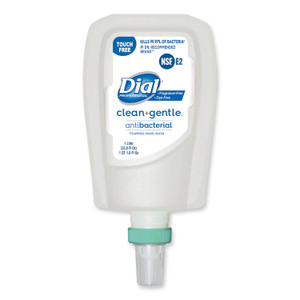 Dial Professional Clean+Gentle Antibacterial Foaming Hand Wash Refill for FIT Touch Free Dispenser, Fragrance-Free, 1 L, 3/Carton