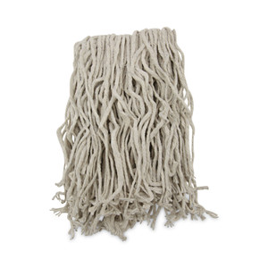 Boardwalk Mop Head, Cotton, Cut-End, White, 4-Ply, #16 Band, 12/Carton (BWKCM02016S) View Product Image