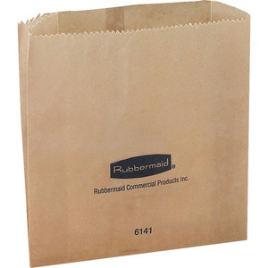 Rubbermaid Commercial Waxed Receptacle Bags - Kraft Paper