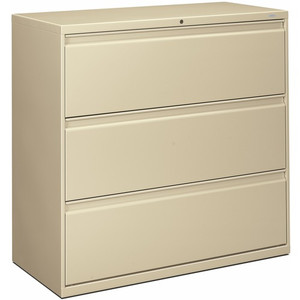HON Brigade 800 H893 Lateral File - 40.9" Height x 42" Width x 18" Depth - 3 - Finish: Putty