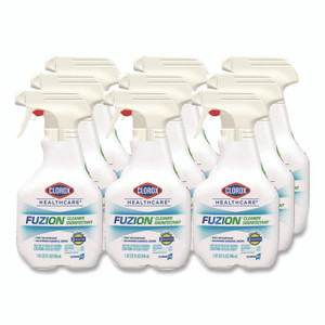 Clorox Healthcare Fuzion Cleaner Disinfectant, Unscented, 32 oz Spray Bottle, 9/Carton
