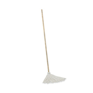 Boardwalk Handle/Deck Mops, #12 White Rayon Head, 48" Natural Wood Handle, 6/Pack