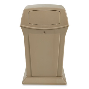 Rubbermaid Commercial Ranger Fire-Safe Container, 35 gal, Structural Foam, Beige