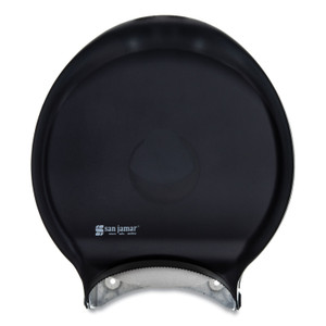 San Jamar Single 12" JBT Bath Tissue Dispenser, Classic, 1 Roll, 12.9 x 5.63 x 14.88, Transparent Black Pearl