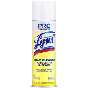 Professional Lysol Disinfectant Foam Cleaner - For Multipurpose - 24 oz (1.50 lb) - Fresh Clean Scent - Disinfectant