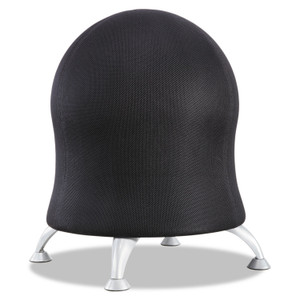 Safco Zenergy Ball Chair, Backless, Supports Up to 250 lb, Black Fabric Seat, Silver Base (SAF4750BL) View Product Image