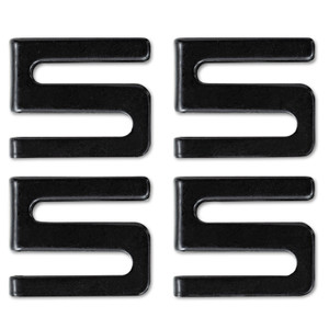 Alera Wire Shelving S Hooks, Metal, Black, 4 Hooks/Pack (ALESW59SHBL) View Product Image