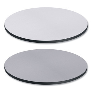 Alera Reversible Laminate Table Top, Round, 35.5" Diameter, White/Gray (ALETTRD36WG) View Product Image