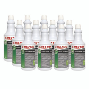 Betco Green Earth Push Enzyme Multipurpose Cleaner, New Green Scent, 32 oz Bottle, 12/Carton