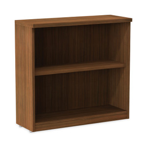 Alera Valencia Series Bookcase,Two-Shelf, 31.75w x 14d x 29.5h, Modern Walnut (ALEVA633032WA) Product Image 
