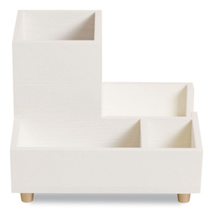 U Brands Juliet Compartment Cup, 6.25"w x 6.25"d x 4.75h", White
