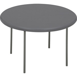 Iceberg IndestrucTable TOO 1200 Series Round Folding Table - Round Top - Contemporary Style - 600 lb Capacity - 1" Table Top Thickness x 48" Table Top Diameter - 29" Height