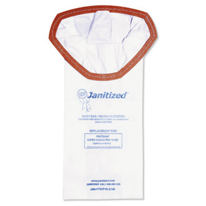 Janitized Vacuum Filter Bags Designed to Fit ProTeam Super Coach Pro 10, 100/Carton