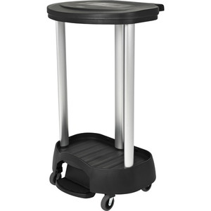 Rubbermaid Commercial Premium Hamper - 4 Casters - Plastic, Metal - Black
