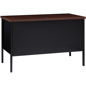 Lorell Fortress Series Walnut Laminate Top Desk (LLR66948) View Product Image