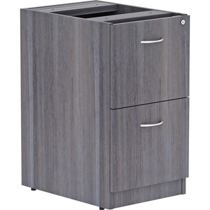 Lorell Essentials Series File/File Fixed File Cabinet - 28.3" Height x 16" Width x 22" Depth - 2 x File Drawer(s) - Finish: Laminate, Weathered Charcoal - File Drawer