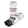 Crayola Broad Line Washable Markers, Broad Bullet Tip, Black, 12/Box