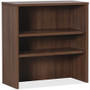 Lorell Essentials Series Stack-on Bookshelf - 36" Height x 36" Width x 15" Depth - 2 Shelve(s) - Material: MFC, Polyvinyl Chloride (PVC) - Finish: Walnut, Laminate - Stackable