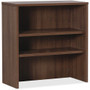 Lorell Essentials Series Stack-on Bookshelf - 36" Height x 36" Width x 15" Depth - 2 Shelve(s) - Material: MFC, Polyvinyl Chloride (PVC) - Finish: Walnut, Laminate - Stackable