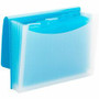 Smead Letter Expanding File - 8 1/2" x 11" - 7 Pocket(s) - 6 Divider(s) - Teal, Clear