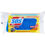 S.O.S All Surface Scrubber Sponge - 4.5" Height x 2.5" Width x 0.9" Depth - 4200 / Pallet - Cellulose, Scrim