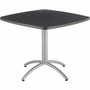 Iceberg CafeWorks 36" Square Cafe Table - Melamine Square Top - Powder Coated Base - 1.13" Table Top Thickness - 30" Height x 36" Width x 36" Depth - Assembly Required