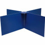 Pacon Round Table Privacy Board - 14" Height - Blue