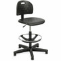 Safco Soft Tough Economy Workbench Drafting Chair - Black Seat Color - Foam, Polyurethane Seat Material - Foam Back Material - 5-star Base - Black