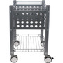Vertiflex Sidekick File Cart, Metal, 1 Shelf, 1 Bin, 13.75" x 15.5" x 26.25", Matte Gray