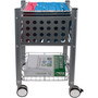 Vertiflex Sidekick File Cart, Metal, 1 Shelf, 1 Bin, 13.75" x 15.5" x 26.25", Matte Gray