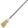 Rubbermaid Commercial Wood Handle Lobby Corn Broom - Corn Fiber Bristle - 12" Brush Face - 38" Overall Length - Wood Handle - (RCP6373BROCT)
