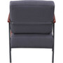 Lorell Fabric Back/Seat Rubber Wood Lounge Chair (LLR67000) View Product Image