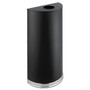 Safco Half Round Receptacle - 12.50 gal Capacity - Half-round - 32.5" Height x 17.5" Width x 9" Depth - SAF9940BL