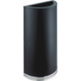 Half-Round Receptacle, Half-Round, Steel, 12.5 Gal, Black (SAF9940BL) Product Image 