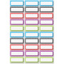 Ashley Dry Erase Chevron Nameplate Magnets - 30 x Rectangle Shape - Magnetic - Chevron - Die-cut, Write on/Wipe off, Heavy Duty - Multicolor