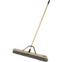 Rubbermaid Commercial Poly Bristle Medium Push Broom - 3" Polypropylene Bristle - 1.13" Handle Diameter - Lacquered Wood Handle - (RCP2040044)