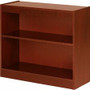 Lorell Panel End Hardwood Veneer Bookcase - 30" Height x 36" Width x 12" Depth x 0.8" Thickness - 2 Shelve(s) - 1 Adjustable Shelf(ves) - Material: Veneer - Finish: Cherry