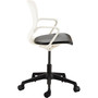 Safco Shell Desk Chair, Supports Up to 275 lb, 17" to 20" High Black Seat, White Back, Black/White Base, Ships in 1-3 Business Days (SAF7013WH) View Product Image