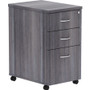 Lorell Weathered Charcoal Laminate Desking Pedestal - 3-Drawer (LLR69560) View Product Image