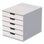 Durable Desktop Document Sorter, 5 Sections, For File Size A4 to C4, 11 x 14 x 11.5, Assorted Colors