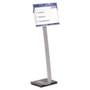 Info Sign Duo Floor Stand, Tabloid-Size Inserts, 15 X 50, Clear (DBL481523) View Product Image