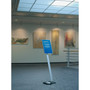 Info Sign Duo Floor Stand, Tabloid-Size Inserts, 15 X 50, Clear (DBL481523)