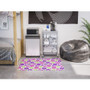 deflecto FashionMat Chair Mat, Rectangular, 35 x 40, Daisies