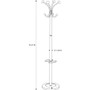 Alba Four Double Peg Coat Stand - 8 Pegs - for Coat, Clothes - Black