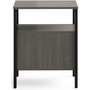 Safco Simple Storage, Two-Shelf, 23.5w x 14d x 29.6h, Walnut