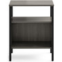 Safco Simple Storage, Two-Shelf, 23.5w x 14d x 29.6h, Walnut