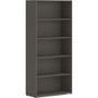HON Mod HLPLBC3013B5 Book Case - 65" Height x 30" Width x 13" Depth - 5 Shelve(s) - 3 Adjustable Shelf(ves) - Finish: Slate Teak - Adjustable Shelf, Durable, Laminated, Scratch Resistant, Spill Resistant, Stain Resistant