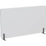 Lorell Acoustic Desktop Privacy Panel - 47.2" Width x 23.6" Height - Polyester Fiber - Light Gray